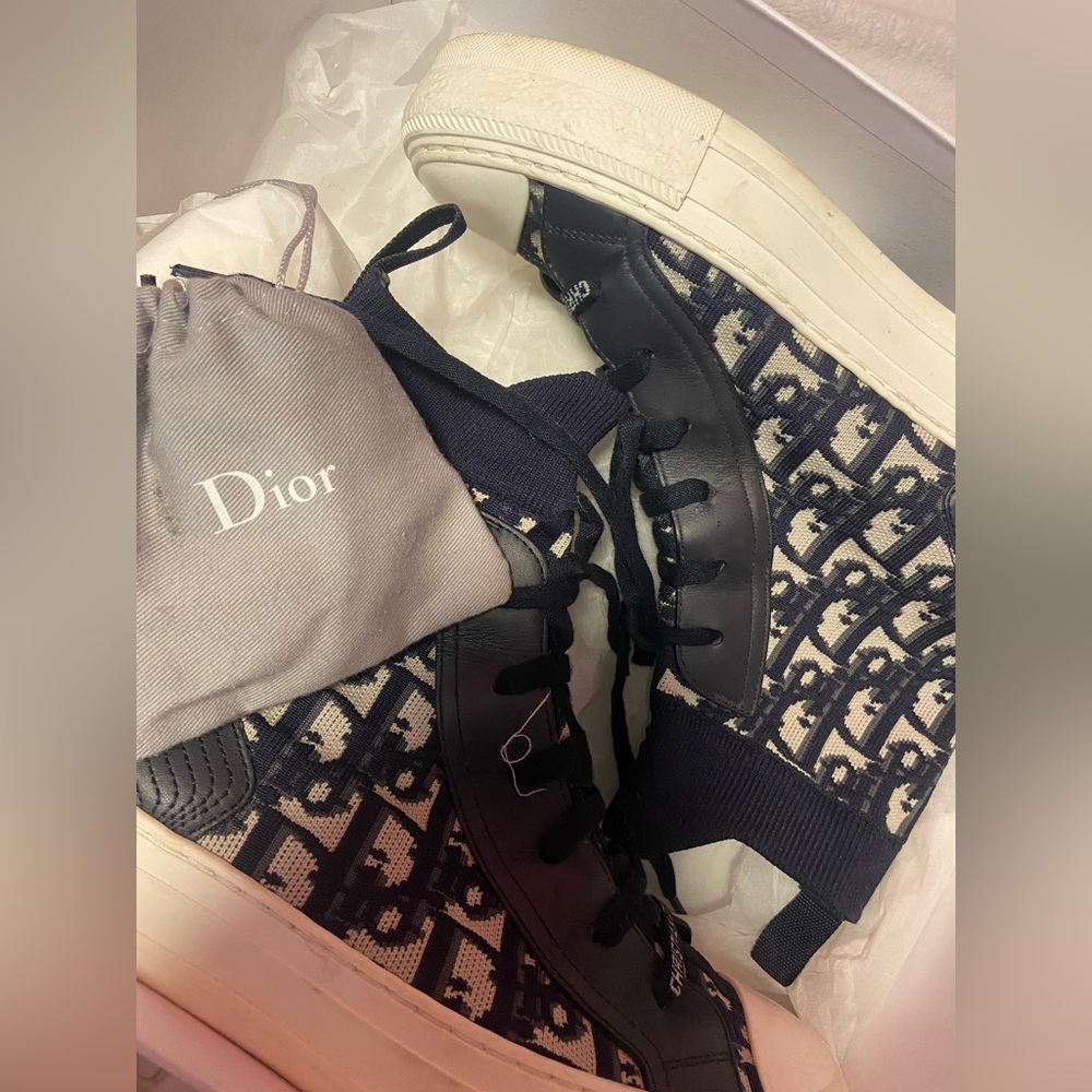Dior Monochrome Canvas Sneakers - Picture 6 of 7